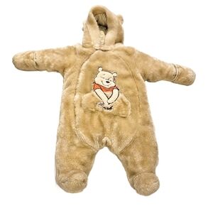 EUC Disney Winnie-the-Pooh Hoody Jumpsuit Snow for Baby 6 - 9 Months Unisex